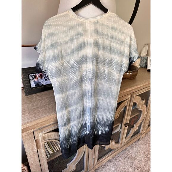 D67 Try B 212 Button Down Tie Dye Silk Dress Women’s Size Small - Picture 5 of 8